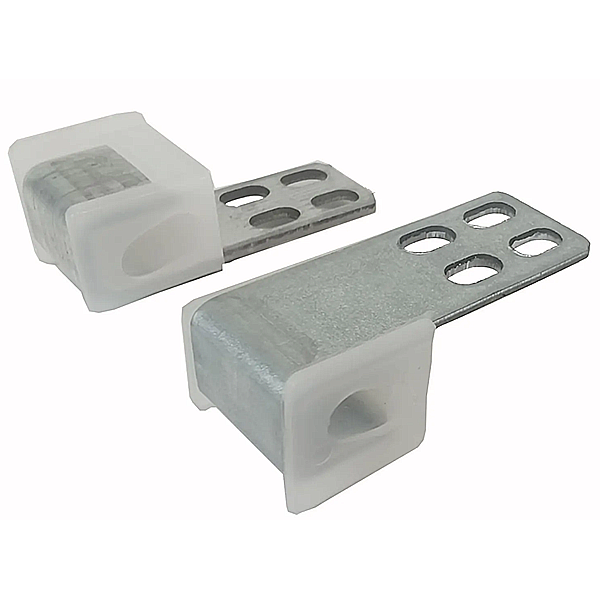Slant hole spring clip